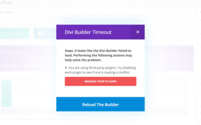 How to Fix Divi Builder Timeout Error