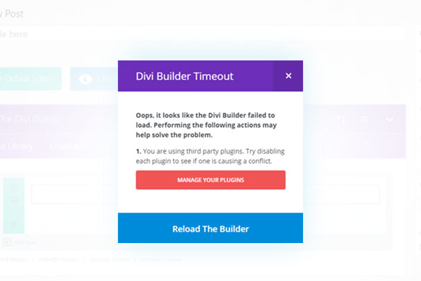 How to Fix Divi Builder Timeout Error