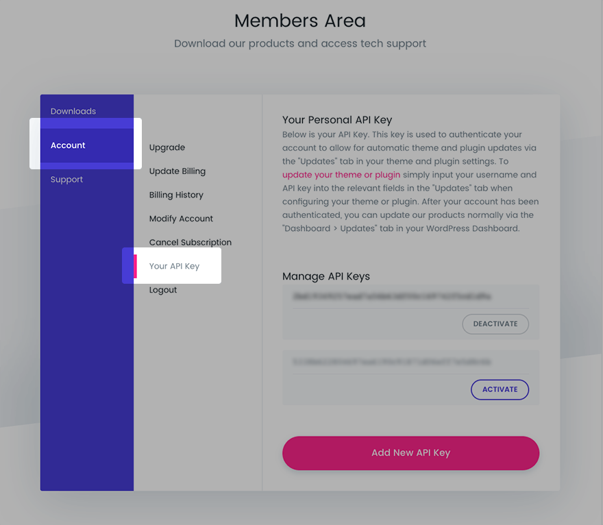 Divi-members-area