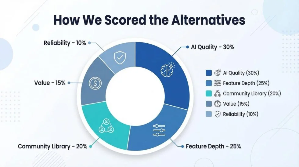 How we scored the alternatives