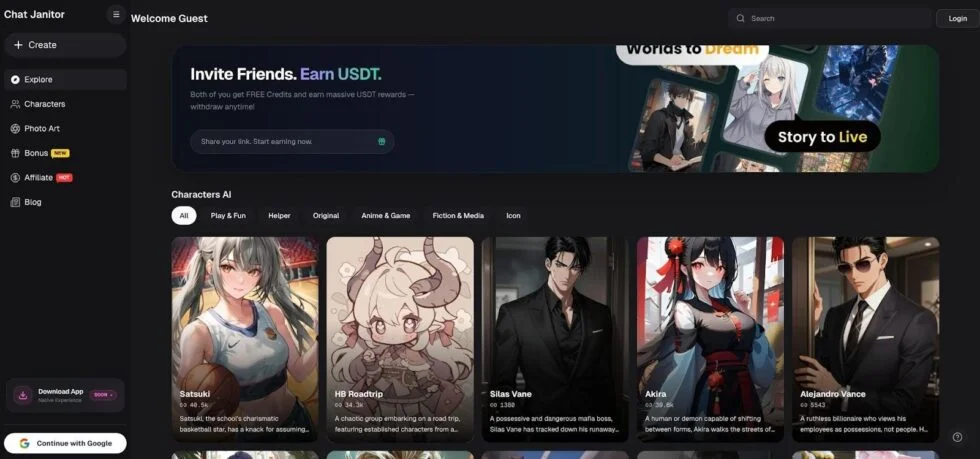 Janitor AI Model Configuration and Workbench Interface Screenshot